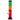 Front view of the JM Plastics Irie Twist with Pull Slide Acrylic Water Pipe, showing its colorful, twisted design against a plain white background.
