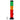 A front view of the JM Plastics Irie Twist with Pull Slide Acrylic Water Pipe, showcasing its twisting colorful acrylic design.