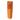 Close-up, angled view of the orange Storz & Bickel Veazy Vaporizer showing the ribbed top mouthpiece, embossed side logo, power button, and glowing green indicator.
