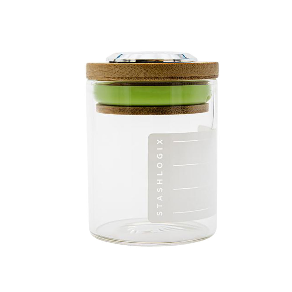 Bamboo Lid Smart Jar with Analog Humidity Sensor