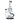 A front view of the Klein Recycler Bong, showcasing the clear glass construction and intricate recycler detailing.