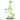 A front view of the Klein Recycler Bong, showcasing the green glass and intricate recycled water filtration design.