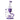 Front view of the Klein Recycler Bong, showcasing its purple glass construction and unique, multi-chamber design.