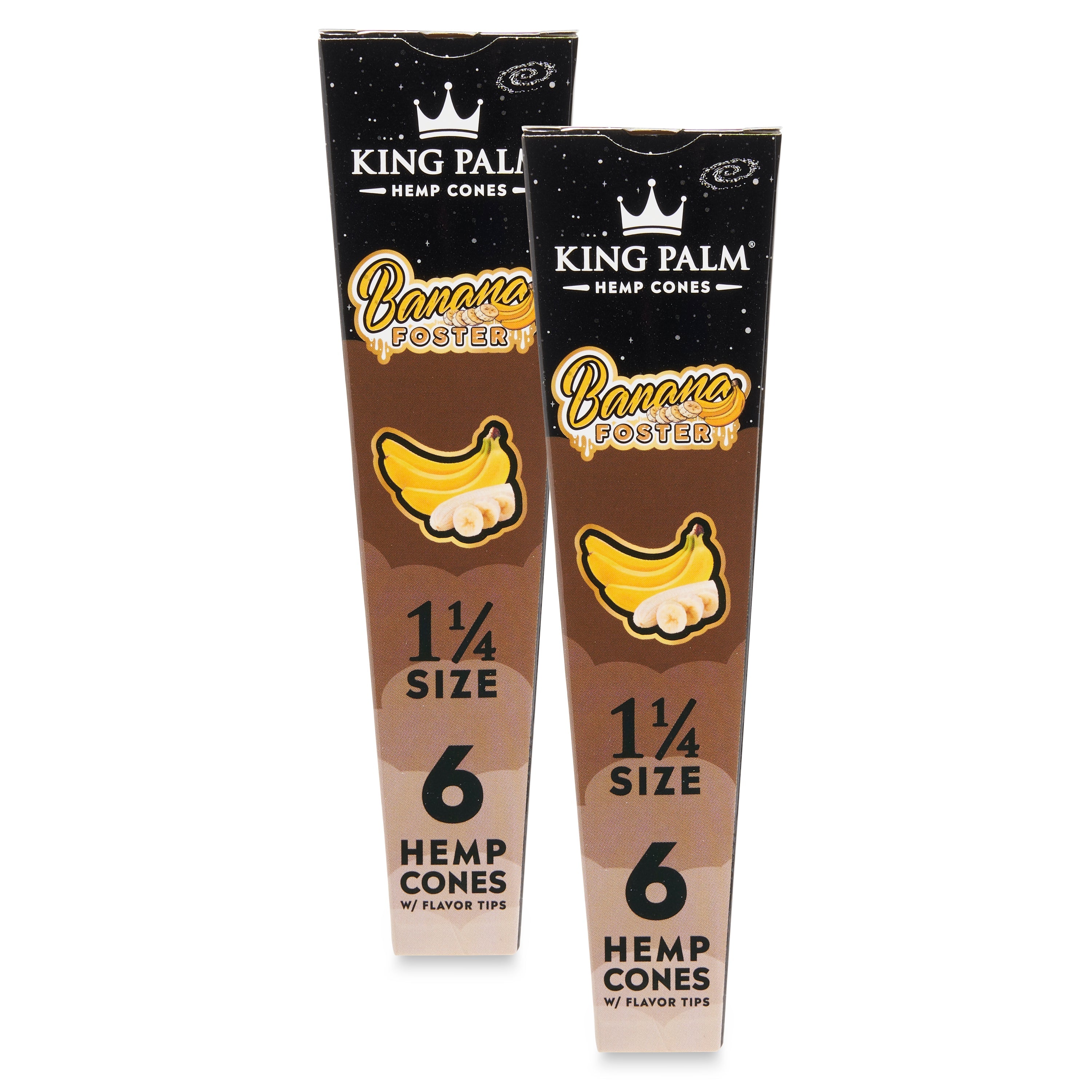 1-1/4 Size Flavored Pre Rolled Hemp Cones - 2 Packs of 6