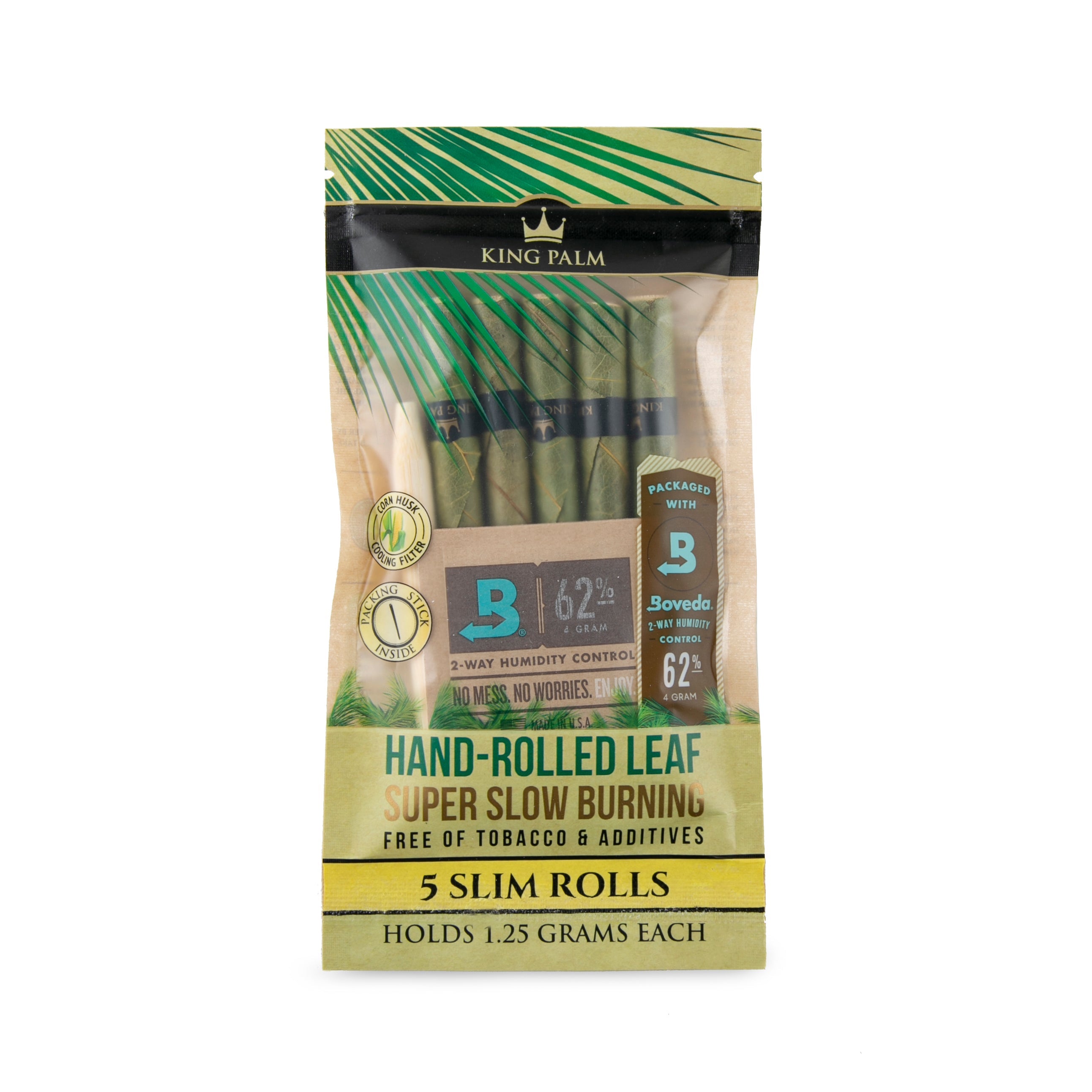 Slim Natural Pre Roll 5-Pack Palm Leaf Tubes