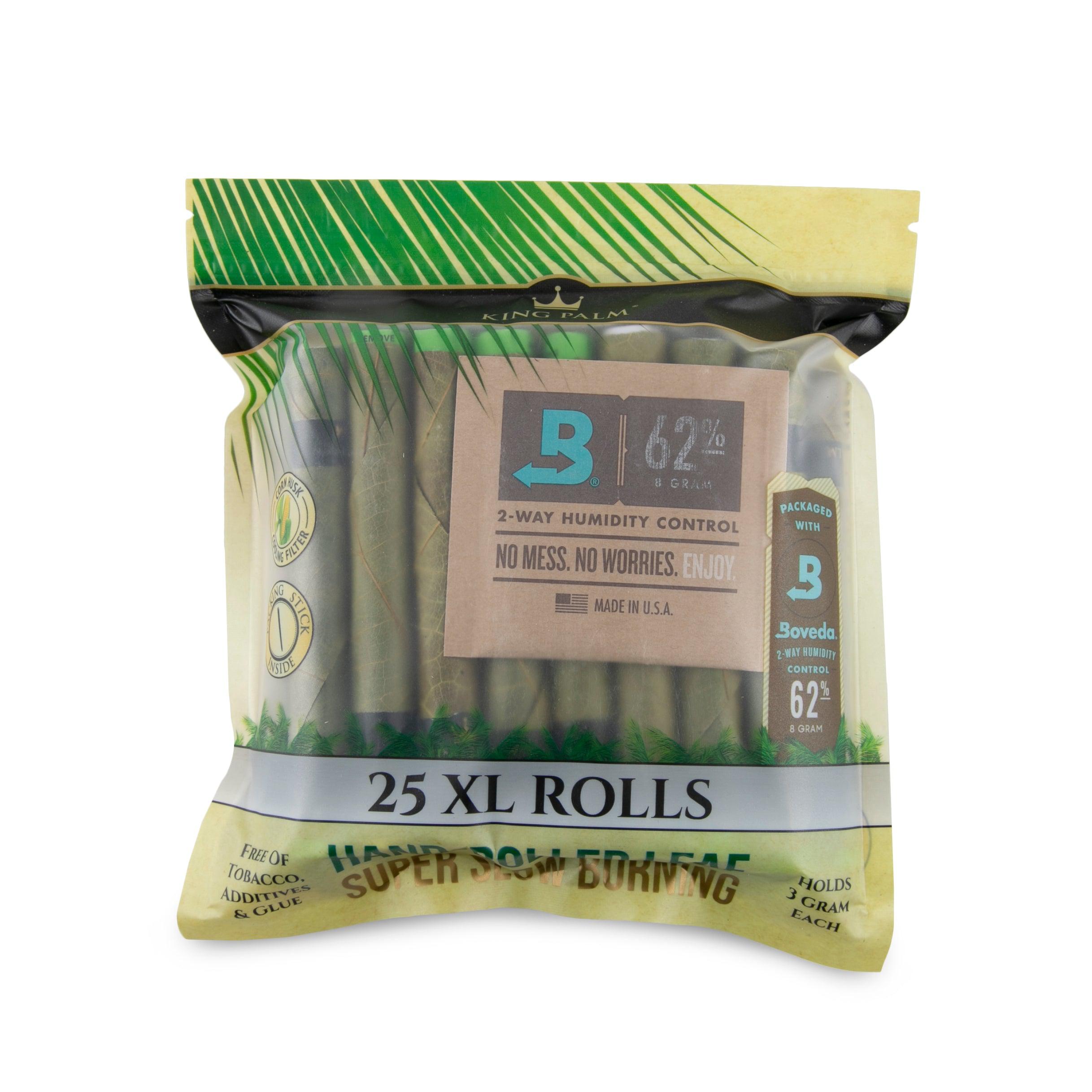 XL Natural Pre Roll Palm 25-Pack Leaf Tubes