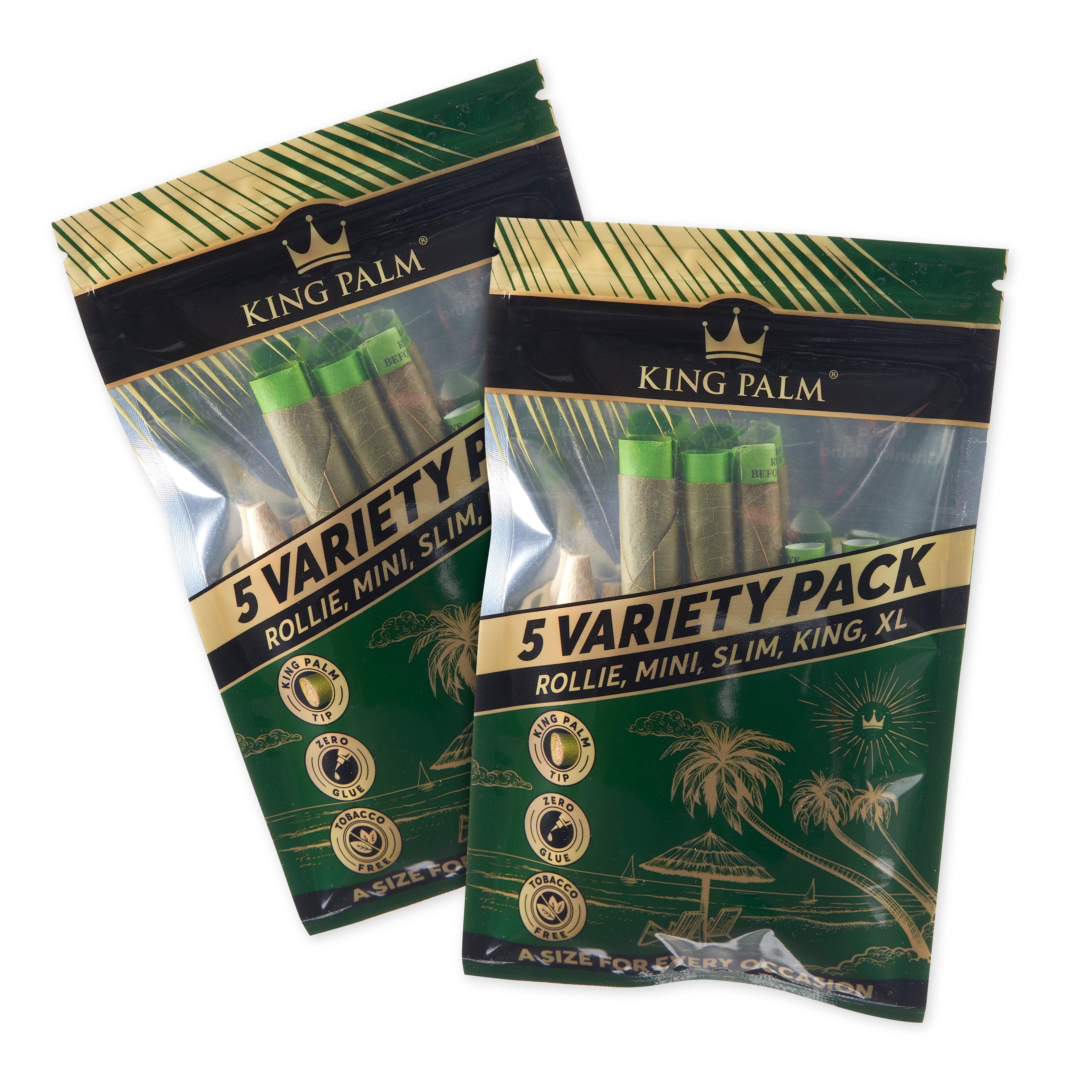 Variety Size Natural Pre Roll Palm Leaf Tubes - 2 Packs of 5