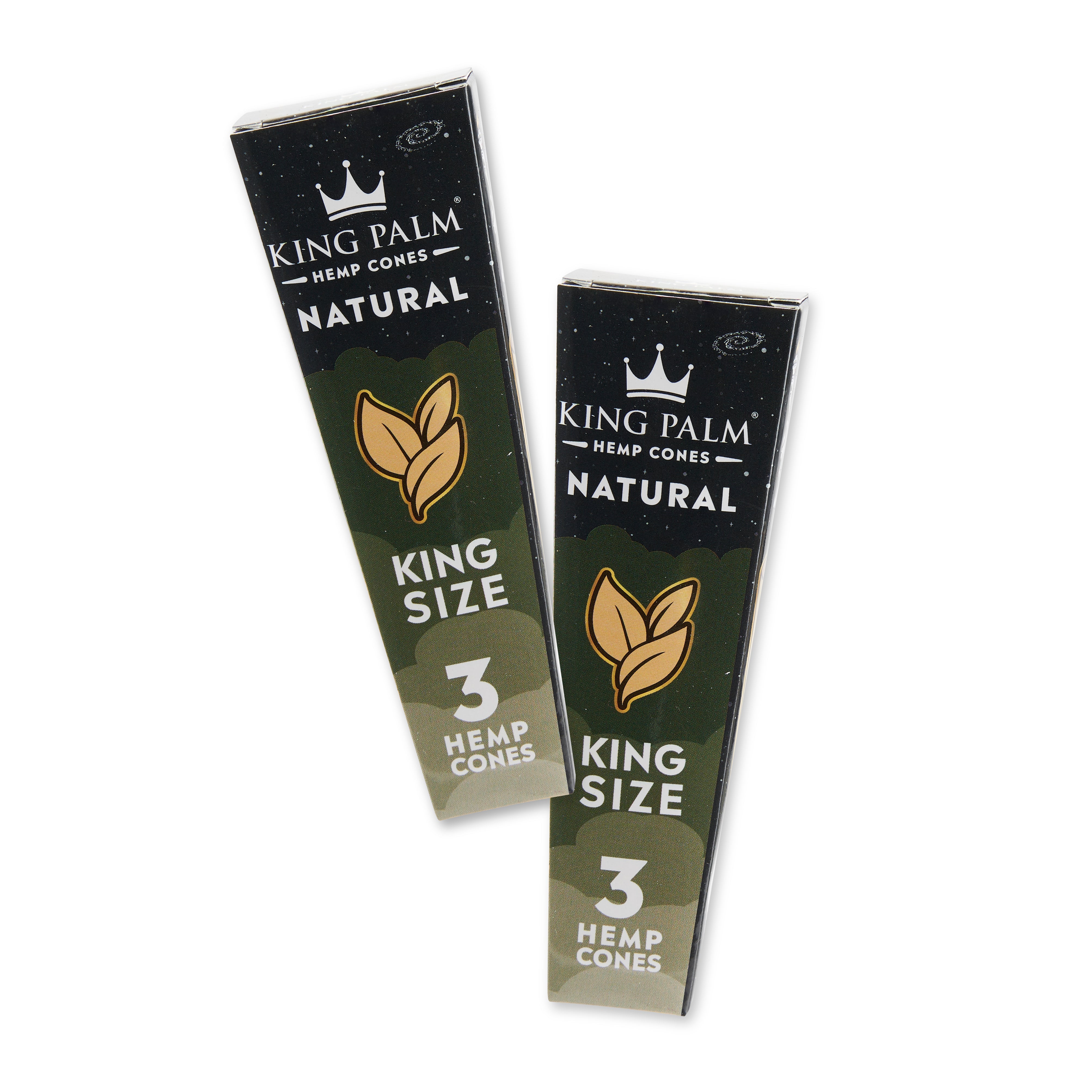 King Size Natural Pre Rolled Hemp Cones - 2 Packs of 3