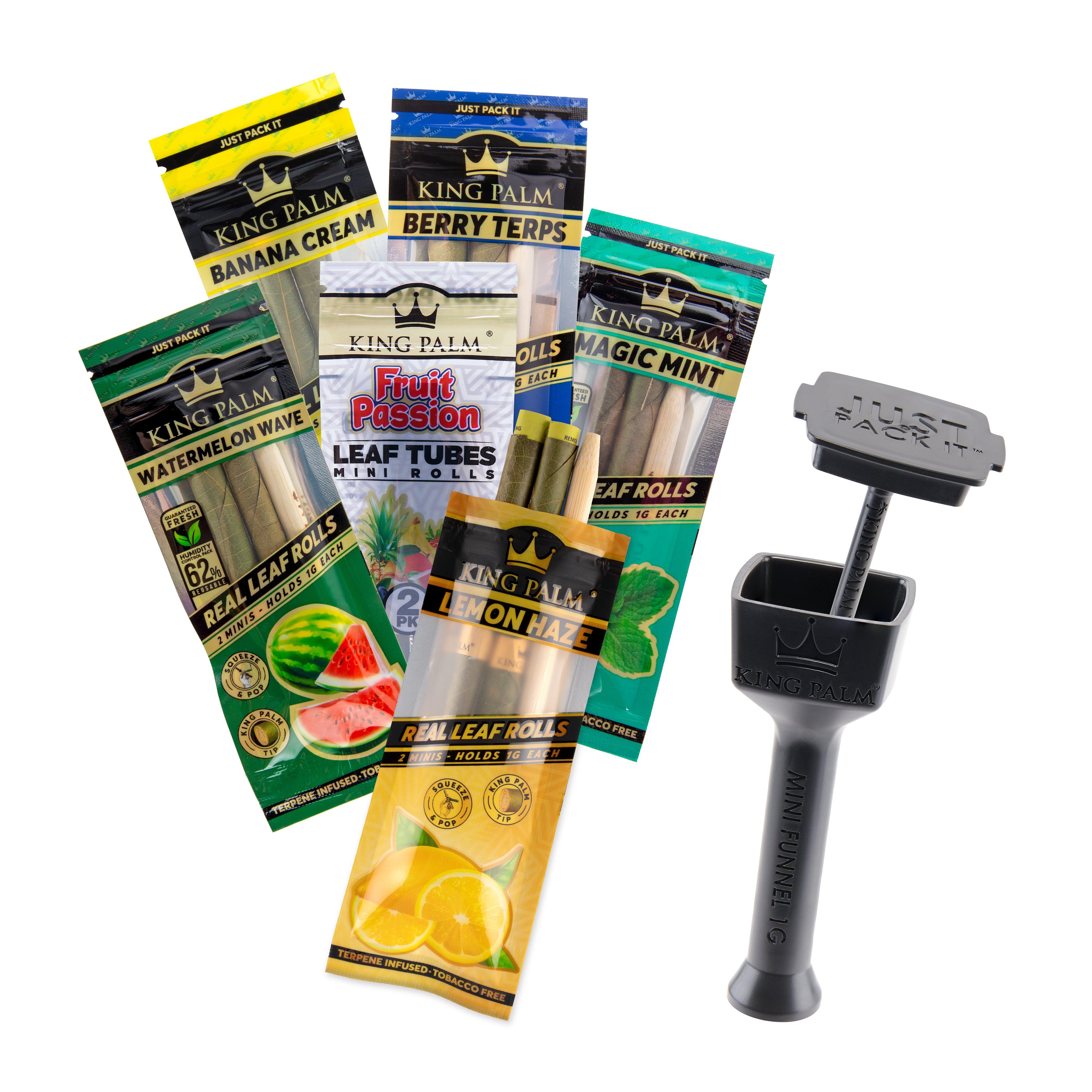 Mini Flavored Pre Rolled Leaf Tubes - Combo Pack With Funnel