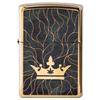 Queen of Bud Black Obsidian Mosaic Zippo