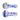 Top-down view of the DankStop Dankstop Mix Color Spoon - 4.5 in. showing a clear glass spoon with blue and pink swirls.