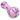 Angled close-up of a pink DankStop Dankstop Slime Spoon - 4 in. glass pipe with purple swirls and raised dots against a white background
