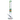 A front view of the 18-inch 9mm Wig Wag water pipe, displaying a green accent around the mouthpiece of the clear glass tube.
