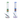 Front view of the 18-inch 9mm Wig Wag water pipe, displaying a clear glass body with colorful patterned accents.