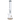 Front view of the 18-inch 9mm Water Pipe with Tree Perc, showcasing its clear glass construction and simple, cylindrical shape.