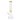 Straight-on view of the DankStop Frosted Engraved Bong - 17 in. showing the tall frosted engraved neck with amber rim and matching amber collar above a clear beaker base.