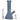 Front view of the 8-inch Electroplated Beaker Water Pipe, showcasing its blue glass construction and simple beaker shape.