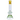 Front view of the 18-inch Mushroom Marble Water Pipe, showcasing the clear glass construction and rounded marble design.