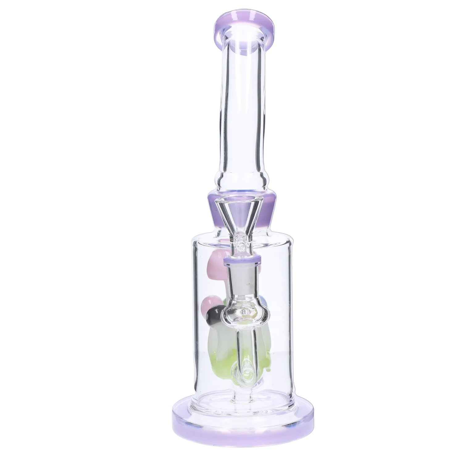 Multi-Mushroom Perc Water Pipe - 9 in.