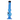 Front view of the 8-inch JM Plastics Double Bubble with Grip and Carb Hole Acrylic Water Pipe, displaying its blue, rounded shape.