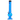 Front view of the JM Plastics Bubble Base with Grip and Carb Hole Acrylic Bong - 8 in., shown in translucent blue on a white background with the spherical base, angled downstem, and straight neck visible.