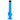 A front view of the 8-inch JM Plastics Bubble Base with Grip and Carb Hole Acrylic Water Pipe, showcasing its clear blue construction.
