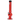 Tall, front-facing shot of the red JM Plastics Bubble Base with Grip and Carb Hole Acrylic Bong - 8 in., shown on white.
