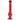 Front view of the 8-inch JM Plastics Bubble Base with Grip and Carb Hole Acrylic Water Pipe, showcasing its rounded base and clear red tint.