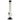 Straight-on view of the JM Plastics Bubble Base with Grip and Carb Hole Acrylic Bong - 8 in., shown in off-white with a black mouthpiece and base against a white background.