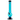 Front view of the 8-inch JM Plastics Bubble Base with Grip and Carb Hole Acrylic Water Pipe, showcasing its clear blue construction.