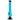 Front view of the 8-inch JM Plastics Bubble Base with Grip and Carb Hole Acrylic Water Pipe, showing its clear blue construction.