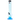 Front view of the 8-inch JM Plastics Bubble Base with Grip and Carb Hole Acrylic Water Pipe, showcasing its blue tinted base.