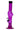 Front view of the 8-inch JM Plastics Serving Body Acrylic Water Pipe, showcasing its unique curved design in a vibrant purple hue.