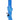Front view of the 8-inch JM Plastics Serving Body acrylic water pipe, showcasing its curved form and clear blue construction.