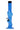 Front view of the 8-inch JM Plastics Serving Body acrylic water pipe, showcasing its curved form and clear blue construction.