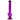 Front view of the purple JM Plastics Magic 8 Ball Base with Carb Hole Acrylic Bong - 8 in., centered against a white background showing its straight tube, spherical base and metal bowl.