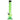 Straight-on view of the bright green JM Plastics Magic 8 Ball Base with Carb Hole Acrylic Bong showing its tall tube, spherical base, and metal bowl.
