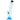Front view of the 8-inch JM Plastics Bent Neck with Grip and Carb Hole Acrylic Water Pipe, showing a blue base and clear acrylic tube.