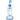 Front view of the Astor Double Perc Rig, featuring a clear glass body with blue accents and a rounded base.