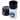 Front view of the Grind & Stash, showing a cylindrical container with a black cap and silver base on a white background.