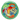 Top-down close-up of the green Cabana Cannabis Co. 3-Stage Grinder Parasol Green showing a colorful tropical decal with fruit, a parasol, sugar cubes and a blue cannabis leaf.