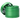 Close-up angled view of the green Cabana Cannabis Co. 3-Stage Grinder Parasol Green showing its open top teeth, textured lid edge, and cylindrical stacked chambers.