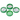 Top-down view of the disassembled bright green Cabana Cannabis Co. 3-Stage Grinder Parasol Green showing four circular metal pieces with silver teeth and a fine mesh screen.