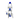 Front view of the Rocket Ship XL Bong, a clear glass water pipe with a blue accent and uniquely shaped body.