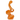 DankStop DankStop Mini Colored Bubbler with Hole Milky Orange