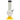 Front view of the JM Plastics Mini Bubble Base with Carb Hole Acrylic Bong - 6 in., showing a light-blue frosted bubble chamber, angled metal carb and bright yellow base.