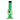 Front view of the JM Plastics Mini Bubble Base with Carb Hole Acrylic Bong - 6 in., shown in green with a round bubble chamber and metal downstem at a slight angle.