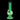 A front view of the 6-inch JM Plastics Mini Bubble Base with Carb Hole Acrylic Water Pipe, showcasing its clear green construction.