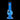 A front view of the 6-inch JM Plastics Mini Bubble Base with Carb Hole Acrylic Water Pipe, showcasing its clear blue acrylic construction.