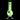 Front view of the 6-inch JM Plastics Mini Bubble Base with Carb Hole Acrylic Water Pipe, showing a green translucent pipe on a black surface.